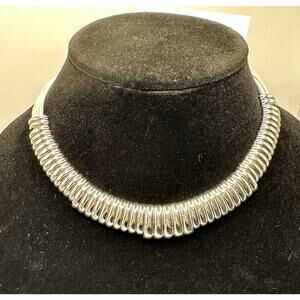 Loft Silver Tone Choker Necklace - NWT - Classic Designer Look